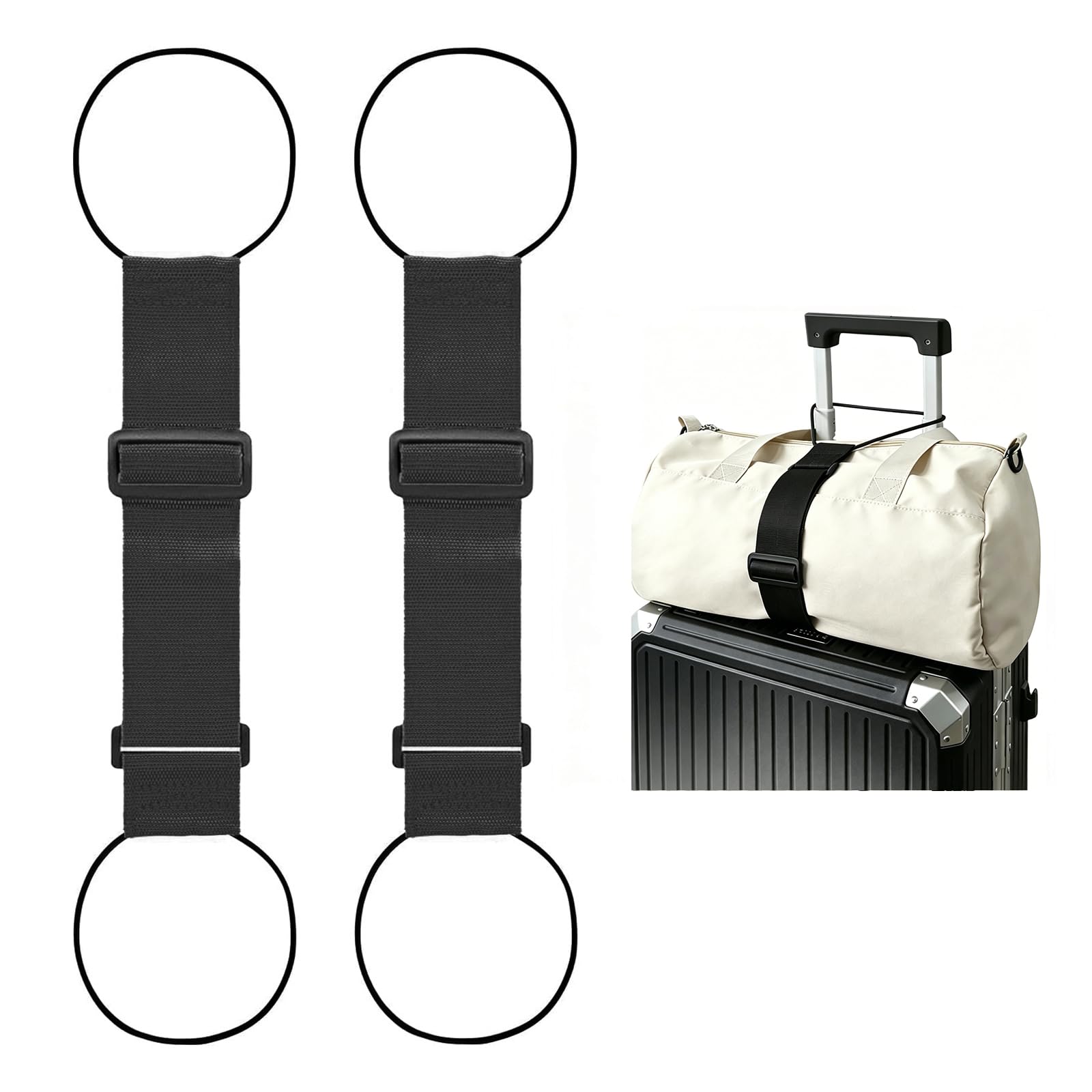 Multi Use Strong Adjustable Luggage Connector Straps for Suitcases