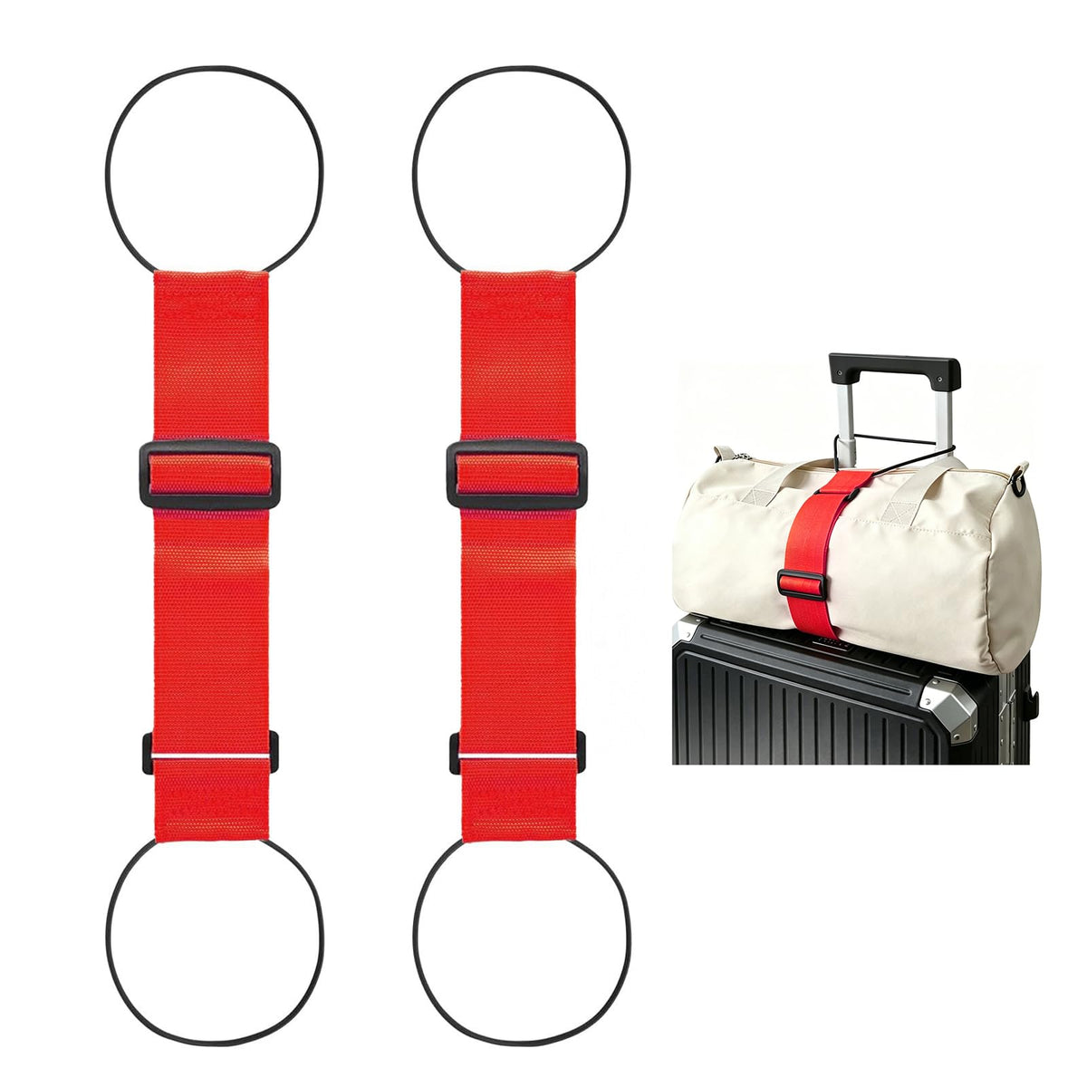 Multi Use Strong Adjustable Luggage Connector Straps for Suitcases