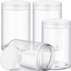 4-Pack Wide-Mouth Plastic Travel Jars with Lids