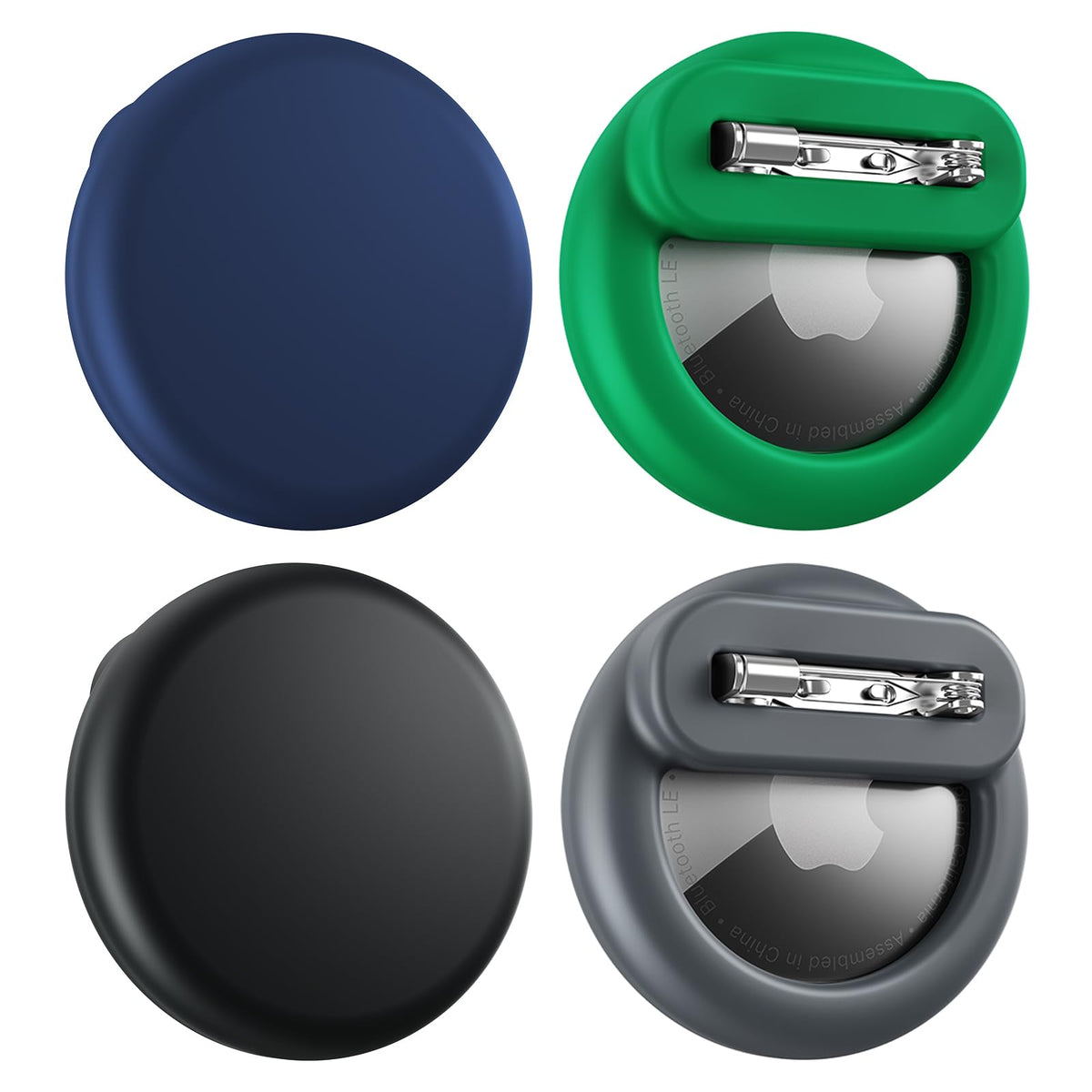 Bingcok AirTag Cover-4 Pack Apple Kids Hidden Case, AirTag Holder with Invisible Pin, Anti Lost, for Kids, Elderly, Luggage, Clothing