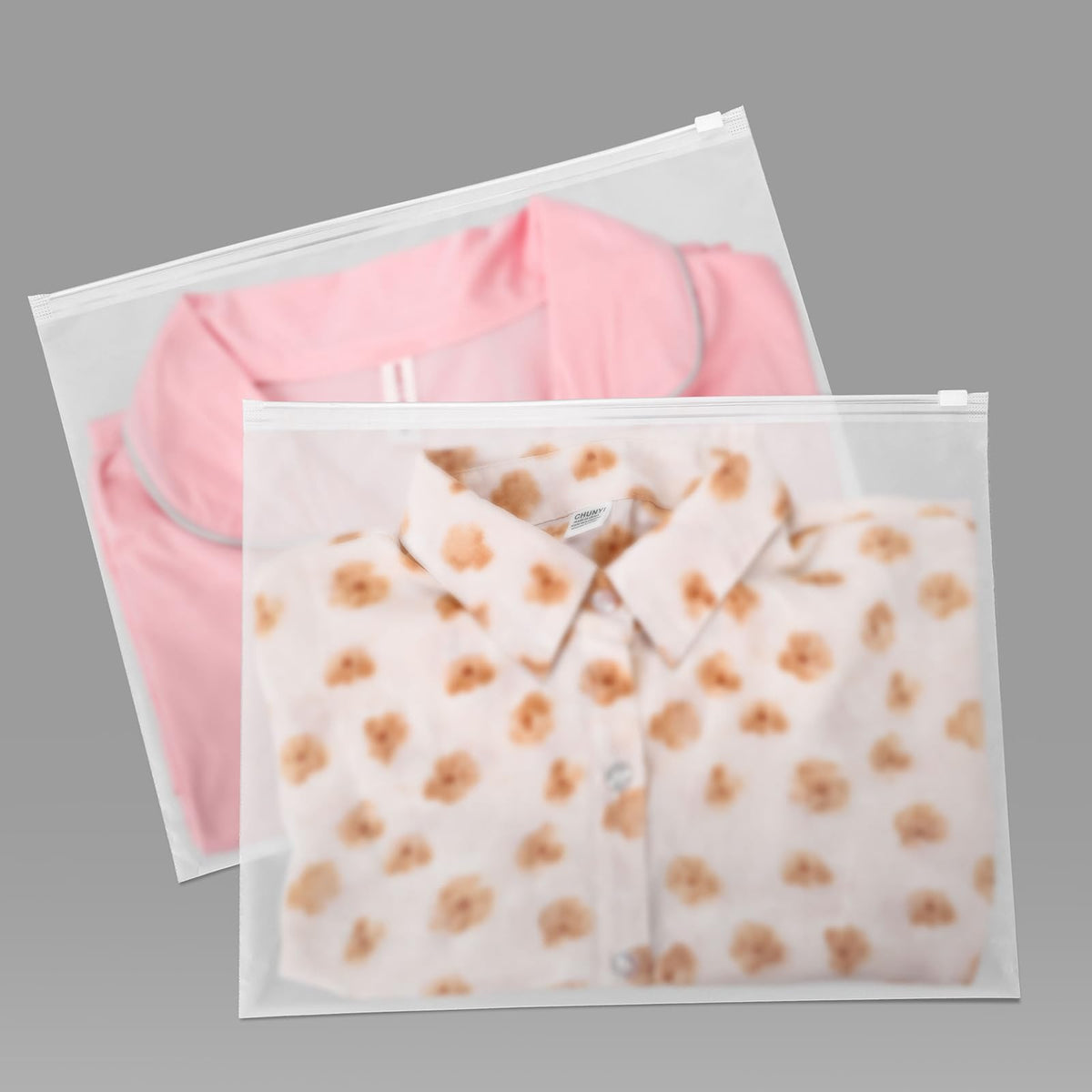 Frosted Zipper Poly Bags