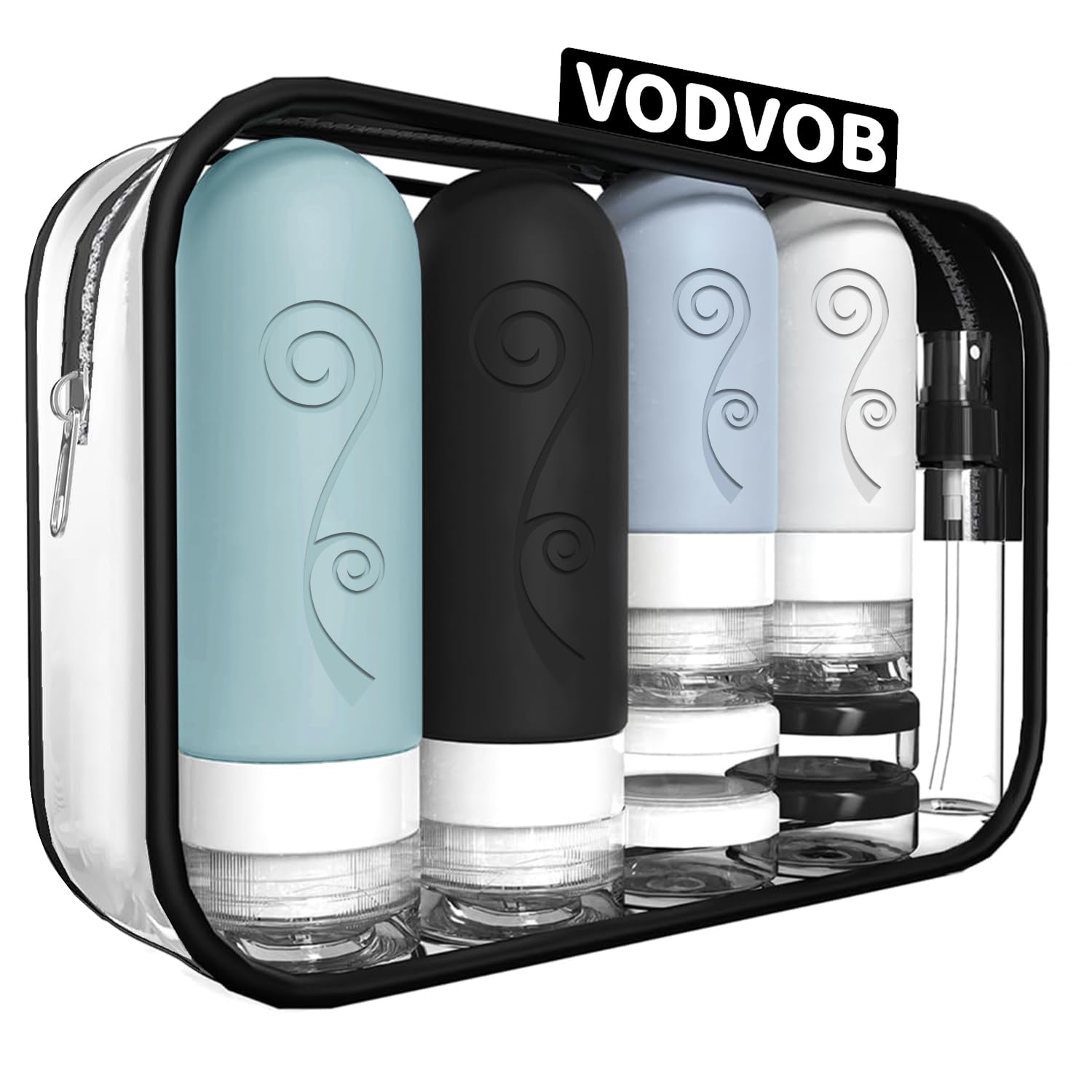 vodvob 16pack Travel Bottles for Toiletries,TSA Approved Silicone Travel Containers for Toiletries,Leak Proof Refillable Liqus Shampoo And Conditioner travel Essentials toiletry Bottles