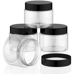 4-Pack Wide-Mouth Plastic Travel Jars with Lids