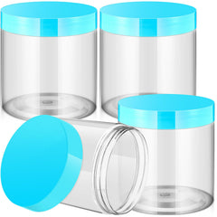 4-Pack Wide-Mouth Plastic Travel Jars with Lids