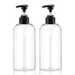 2-Pack BPA-Free Plastic Pump Bottles for Shampoo & Soap