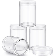 4-Pack Wide-Mouth Plastic Travel Jars with Lids
