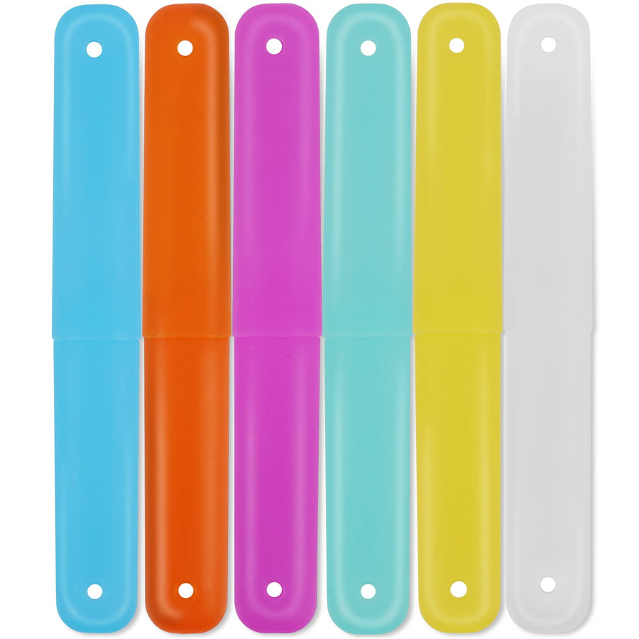 6-Pack Breathable Travel Toothbrush Cases with Clear Holders