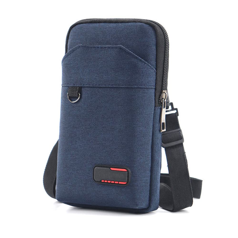 Travel Cell Phone Pouch Belt Pouch, Phone Holster Crossbody Bag with Shoulder Strap for iPhone Case Holder for Hand with Neck Lanyard Smartphone Walking Passport Wallet