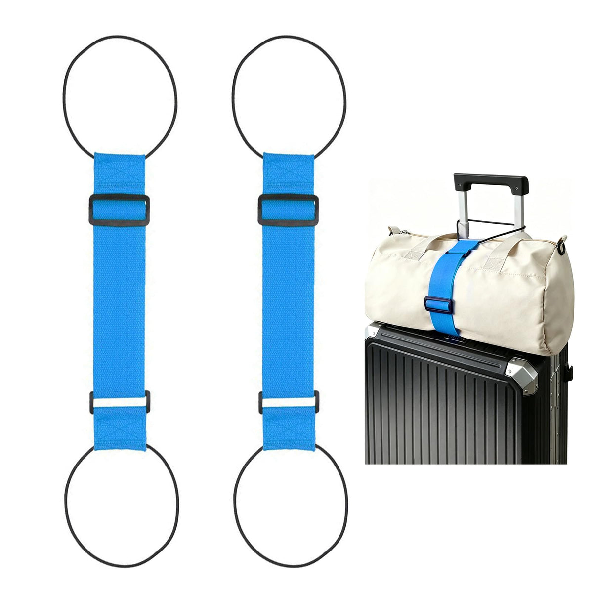 Multi Use Strong Adjustable Luggage Connector Straps for Suitcases