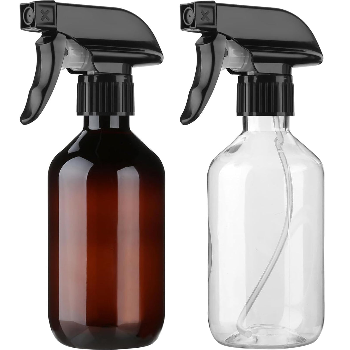 Arkeiliy 2-Pack Leakproof Spray Bottles (300ml/10oz) - Adjustable Nozzle for Fine Mist & Jet Stream | Premium Refillable Plastic Bottles for Hair Styling, Plant Misting, Cleaning Solutions