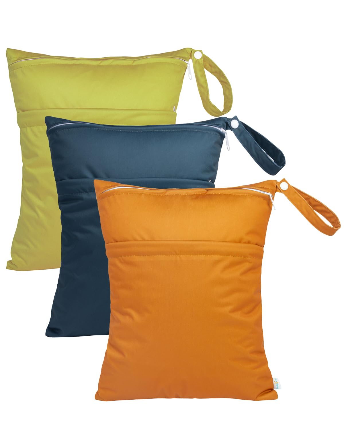 babygoal Wet Dry Bags for Baby Cloth Diapers, Washable Travel Bags, Beach, Pool, Gym Bag for Swimsuits & Wet Clothes with Two Zippered Pockets