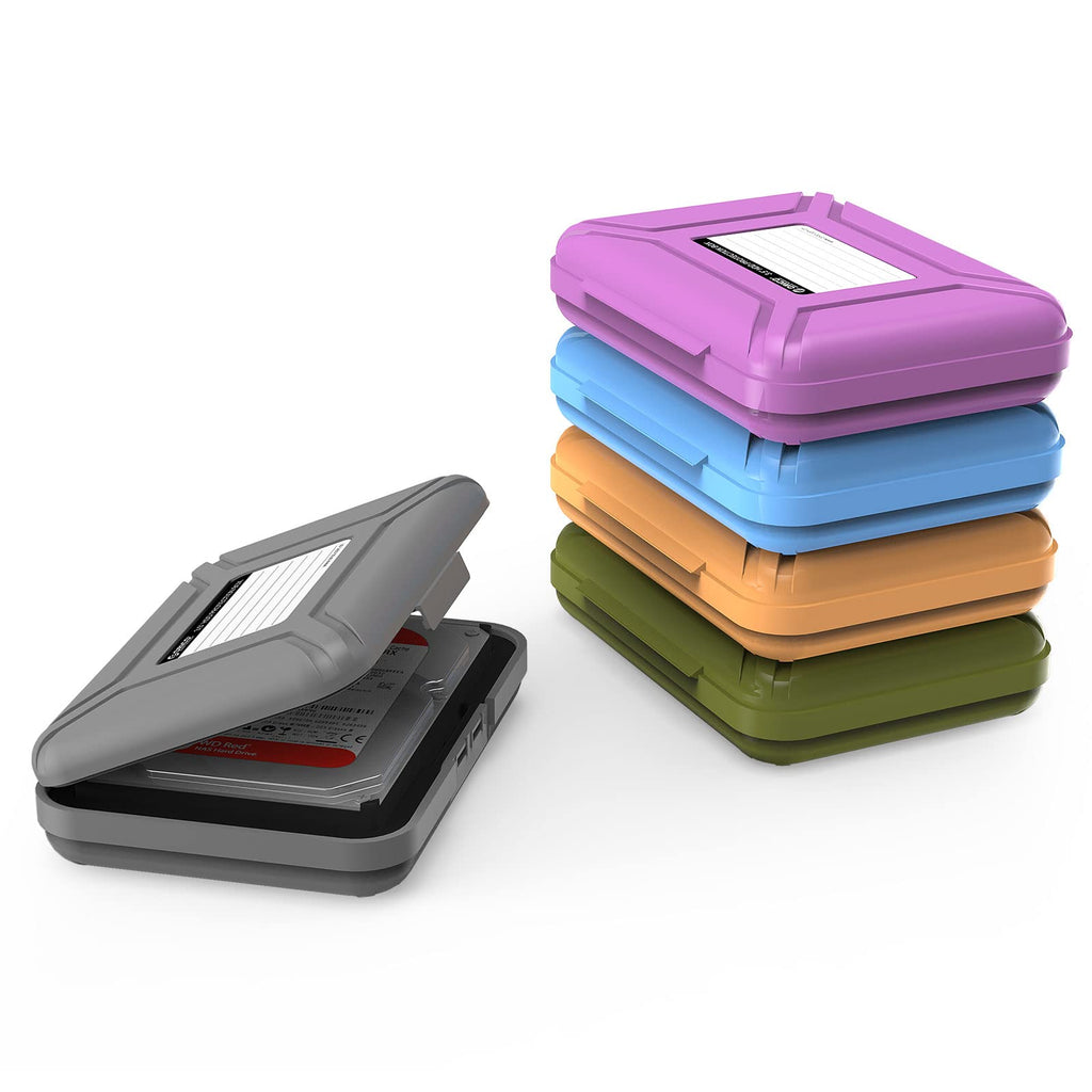 ORICO Hard Drive Case for 3.5 Inch HDD/SSD 5 Packs Portable Hard Drive Carrying Protective Storage Box Anti-Static and Shockproof -PHX Series