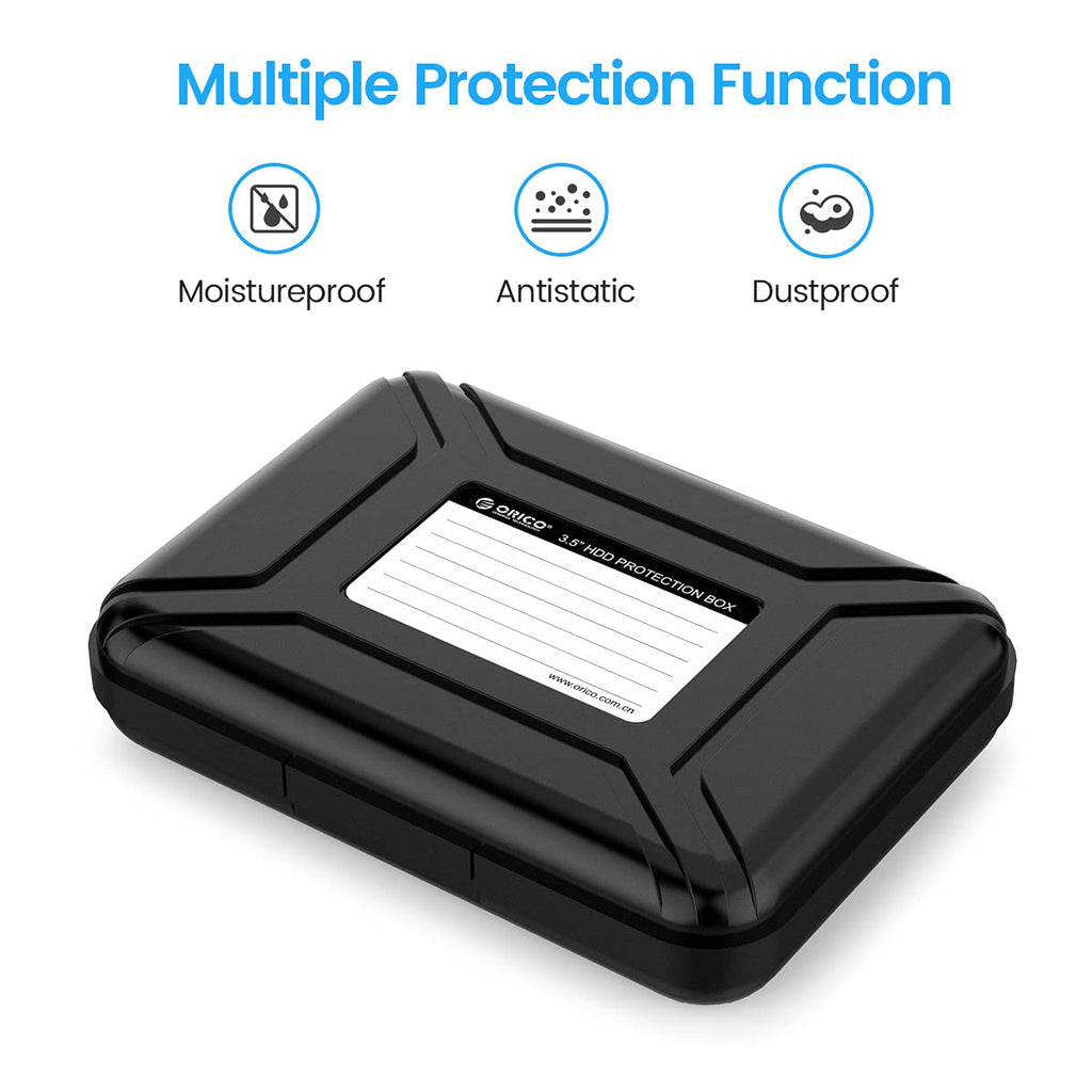 ORICO Hard Drive Case for 3.5 Inch HDD/SSD 5 Packs Portable Hard Drive Carrying Protective Storage Box Anti-Static and Shockproof -PHX Series