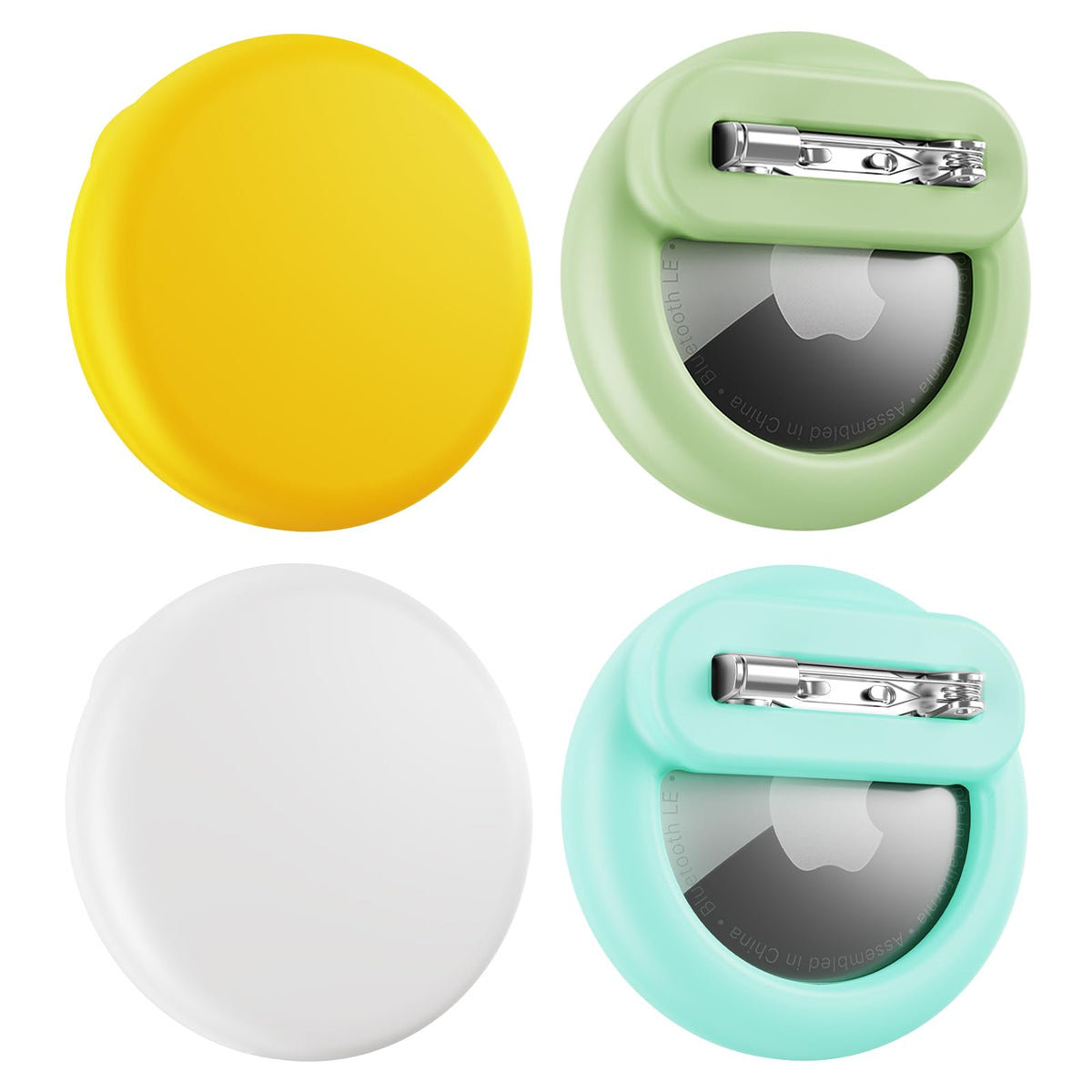 Bingcok AirTag Cover-4 Pack Apple Kids Hidden Case, AirTag Holder with Invisible Pin, Anti Lost, for Kids, Elderly, Luggage, Clothing