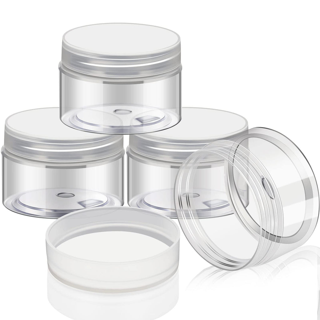 Patelai 4 Pcs Plastic Jars Wide Mouth with Lids