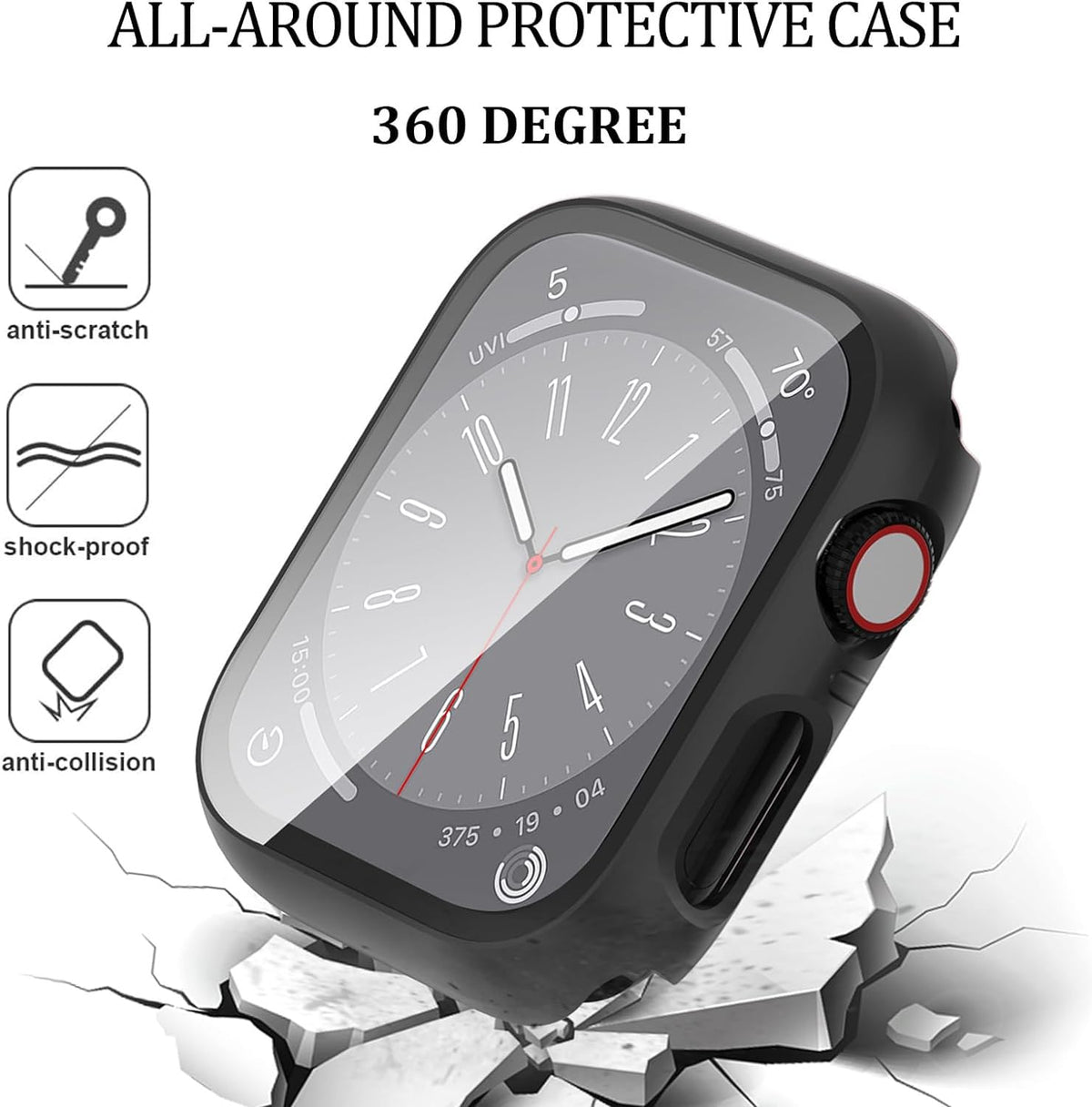 6-Pack 40mm Apple Watch Cases with Screen Protectors