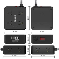 8-Outlet Surge Protector Power Strip with 4 USB Ports