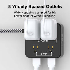 8-Outlet Surge Protector Power Strip with 4 USB Ports