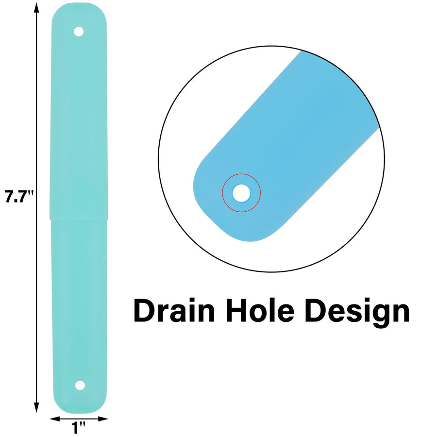 6-Pack Breathable Travel Toothbrush Cases with Clear Holders