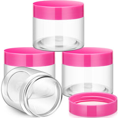 4-Pack Wide-Mouth Plastic Travel Jars with Lids