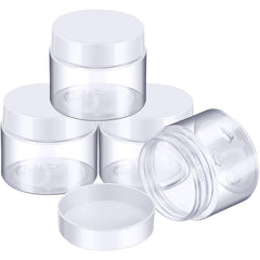 4-Pack Wide-Mouth Plastic Travel Jars with Lids