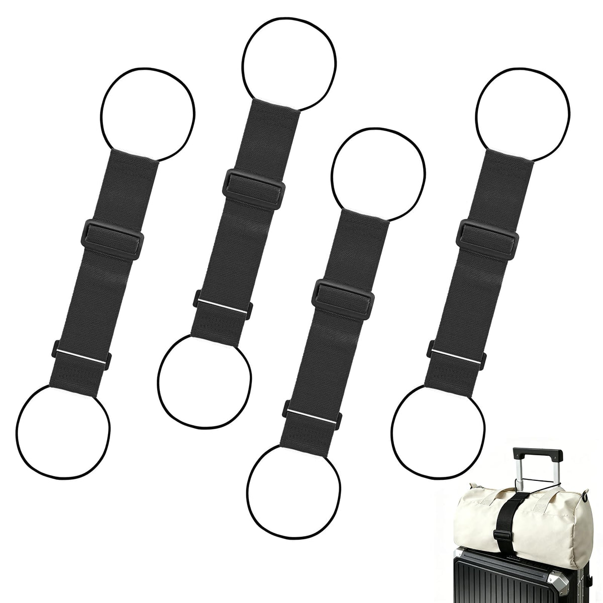 Multi Use Strong Adjustable Luggage Connector Straps for Suitcases