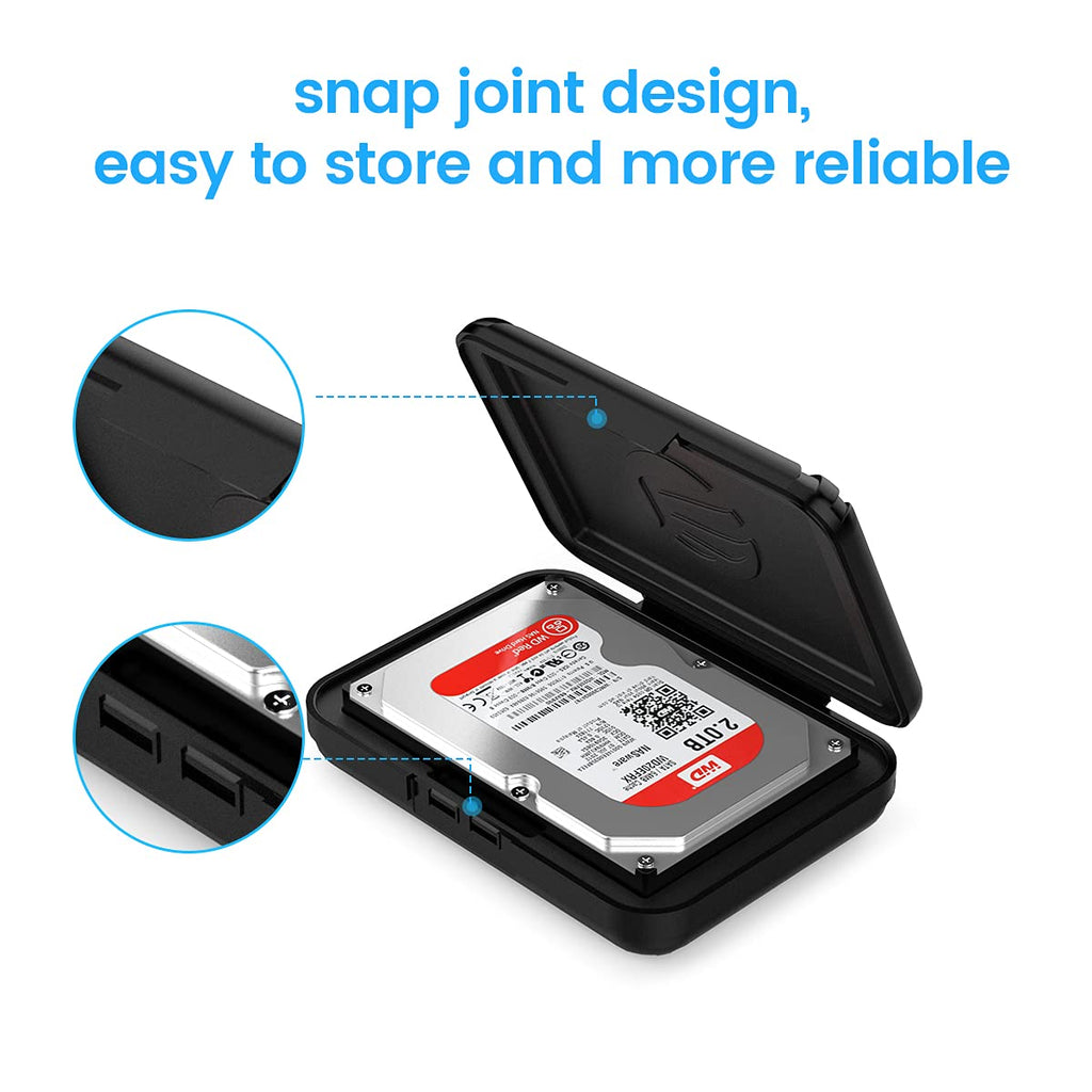 ORICO Hard Drive Case for 3.5 Inch HDD/SSD 5 Packs Portable Hard Drive Carrying Protective Storage Box Anti-Static and Shockproof -PHX Series