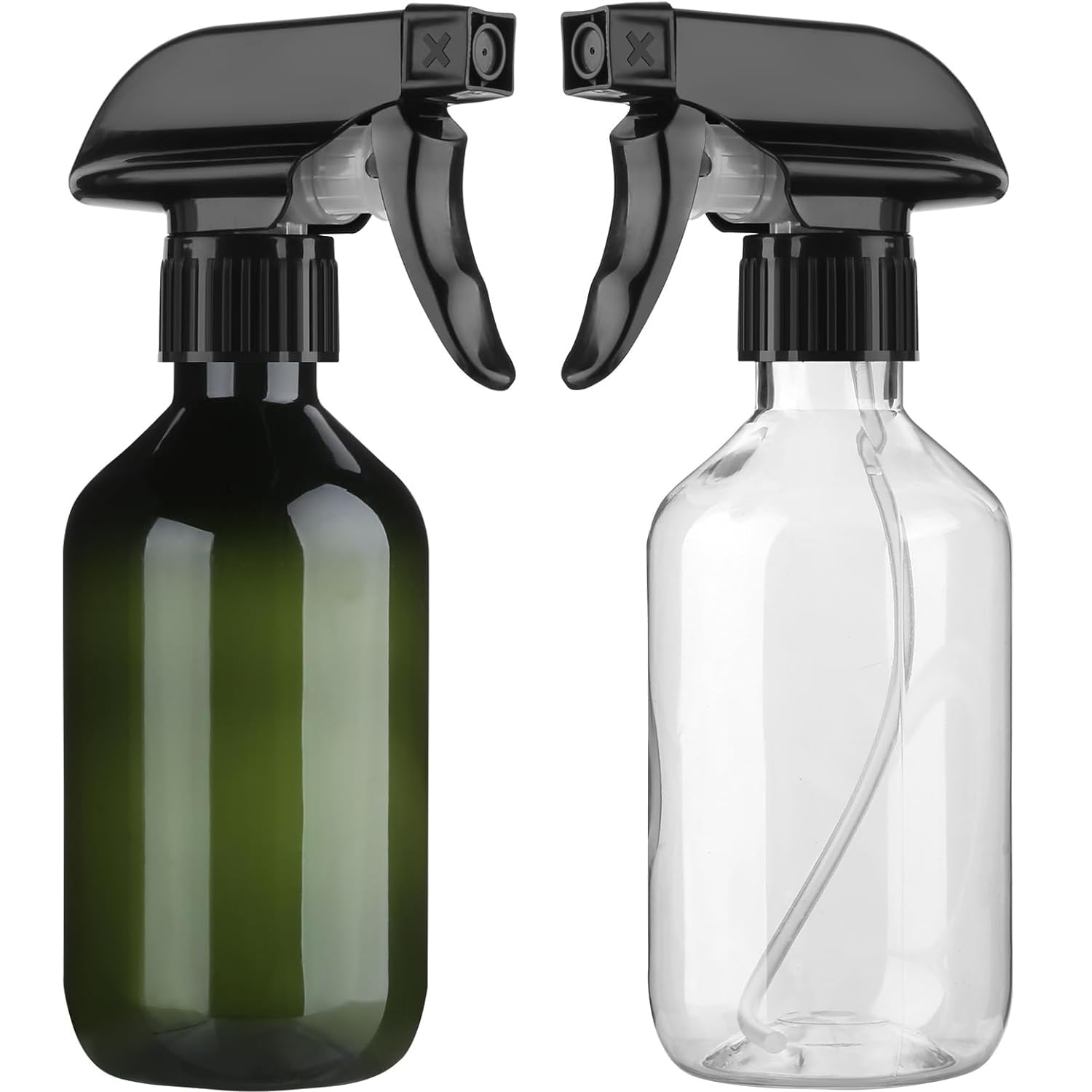 Arkeiliy 2-Pack Leakproof Spray Bottles (300ml/10oz) - Adjustable Nozzle for Fine Mist & Jet Stream | Premium Refillable Plastic Bottles for Hair Styling, Plant Misting, Cleaning Solutions