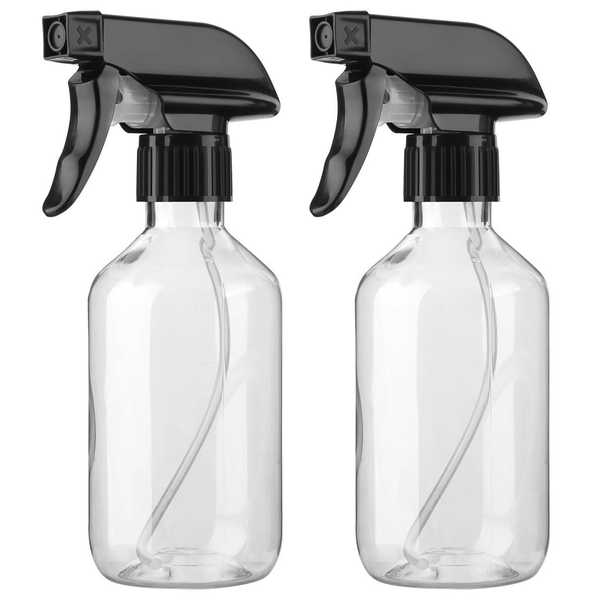 Arkeiliy 2-Pack Leakproof Spray Bottles (300ml/10oz) - Adjustable Nozzle for Fine Mist & Jet Stream | Premium Refillable Plastic Bottles for Hair Styling, Plant Misting, Cleaning Solutions