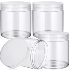 4-Pack Wide-Mouth Plastic Travel Jars with Lids