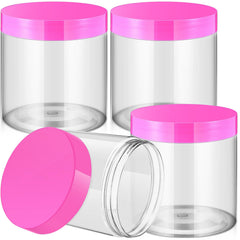 4-Pack Wide-Mouth Plastic Travel Jars with Lids