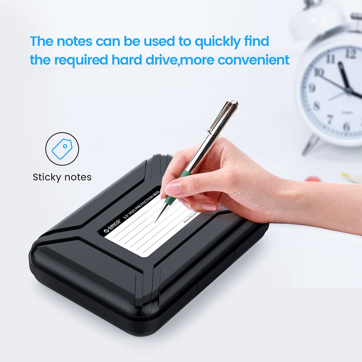 ORICO Hard Drive Case for 3.5 Inch HDD/SSD 5 Packs Portable Hard Drive Carrying Protective Storage Box Anti-Static and Shockproof -PHX Series