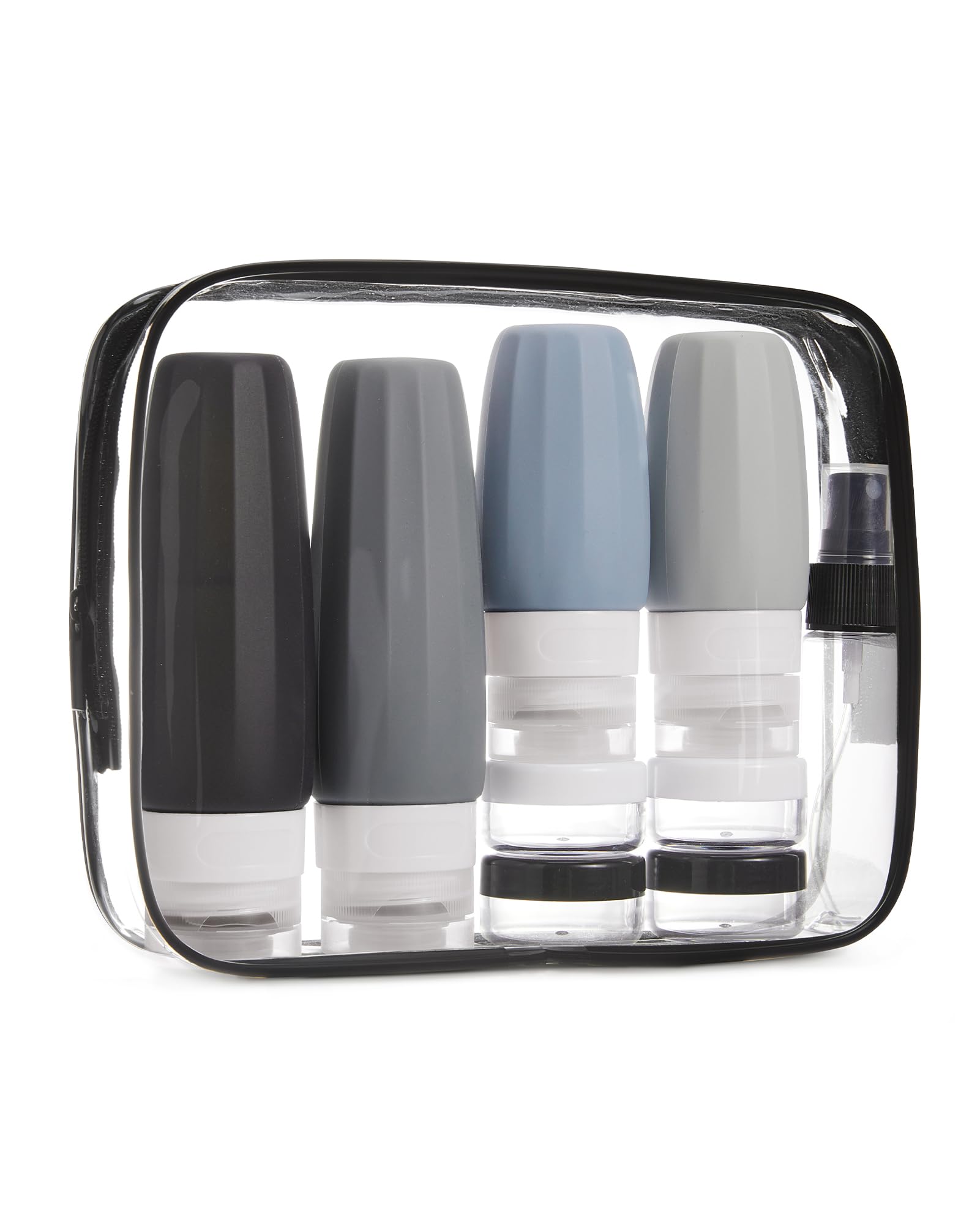 BAGSMART Clear Toiletry Bag, 3 Pack TSA Approved Toiletry Bag Quart Size Bag
