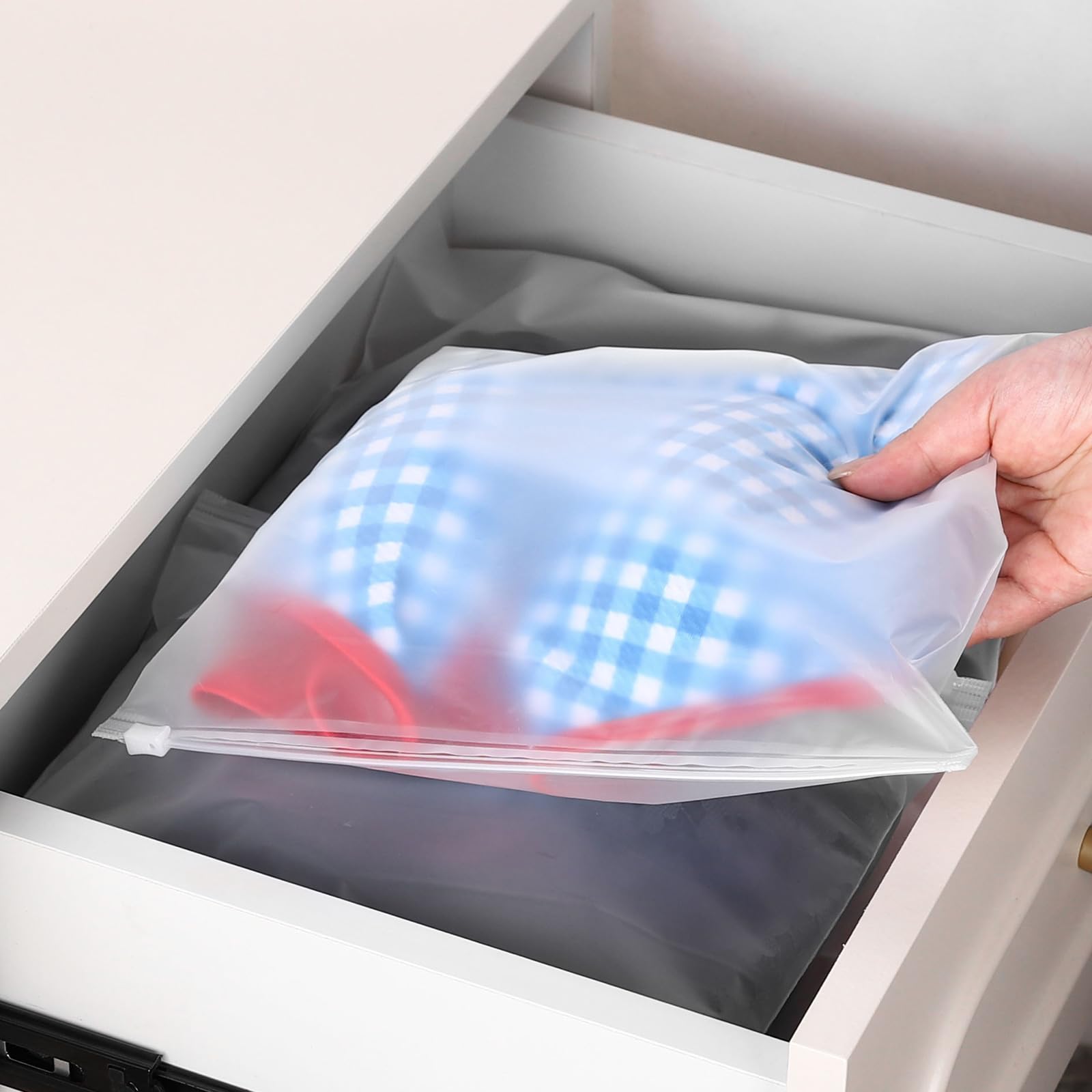 Frosted Zipper Poly Bags