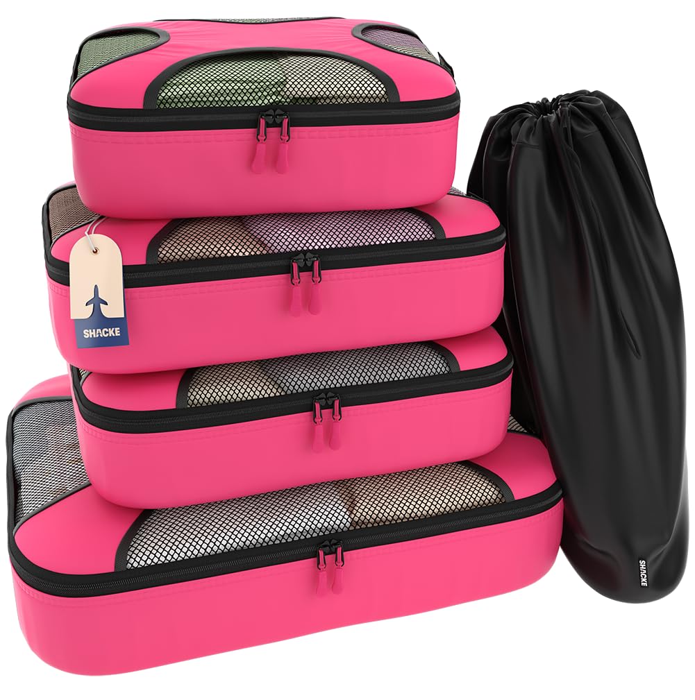 5 Set/8 Set Packing Cubes - Travel Organizers with Laundry Bag
