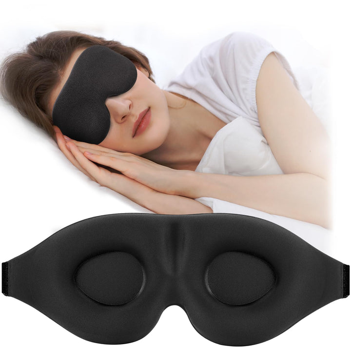 3D Contoured Light-Blocking Sleep Mask for Side Sleepers