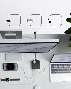 67W 6-in-1 Travel Power Strip with Dual USB-C Charger