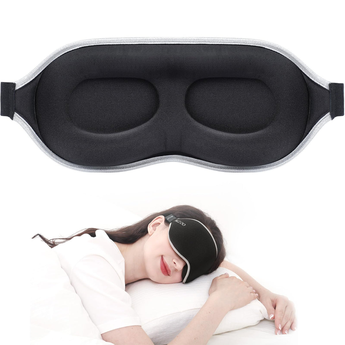MZOO Sleep Mask for Side Sleeper, Light Blocking Eye Shade for Men and Women