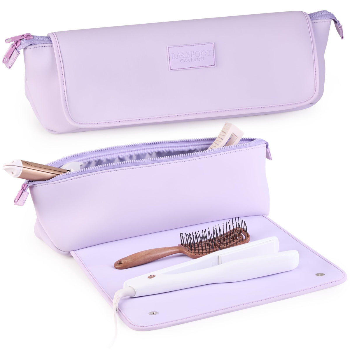 BAREFOOT CARIBOU Hair Tools Travel Bag and Heat Resistant Mat 17"