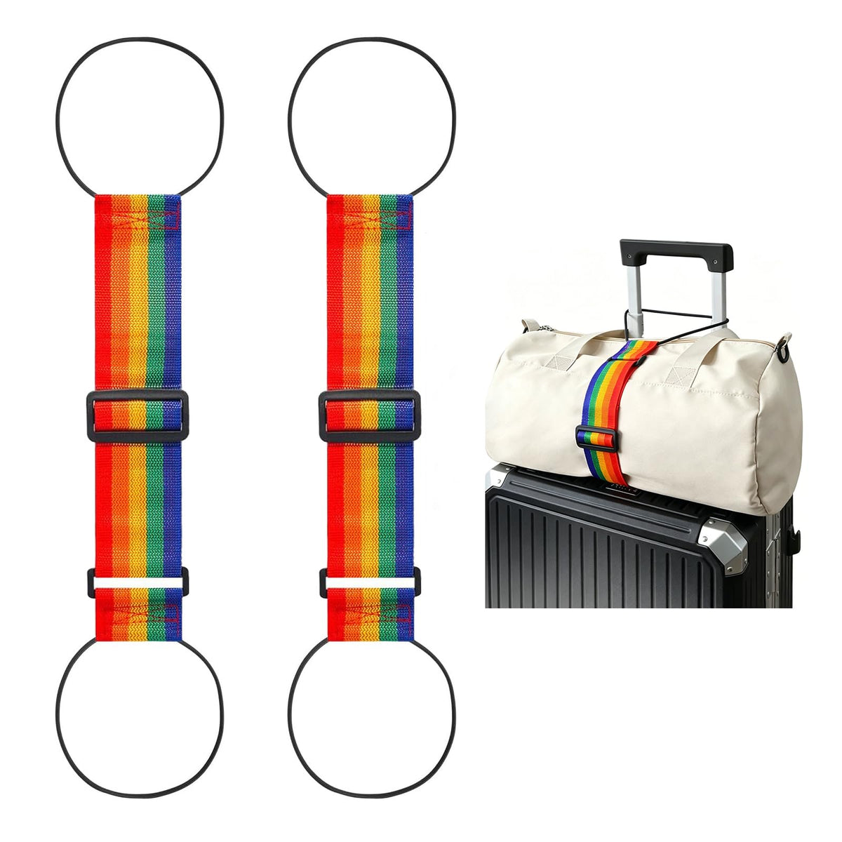 Adjustable Luggage Connector Straps for Multiple Suitcases