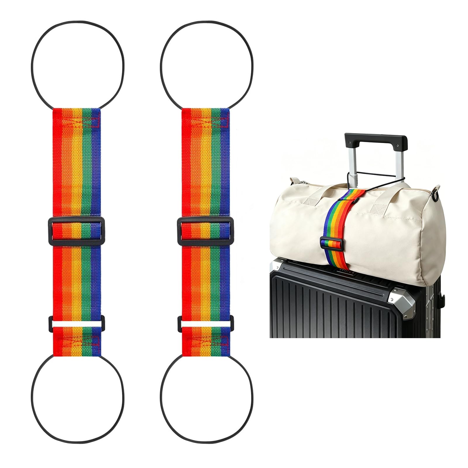 Multi Use Strong Adjustable Luggage Connector Straps for Suitcases