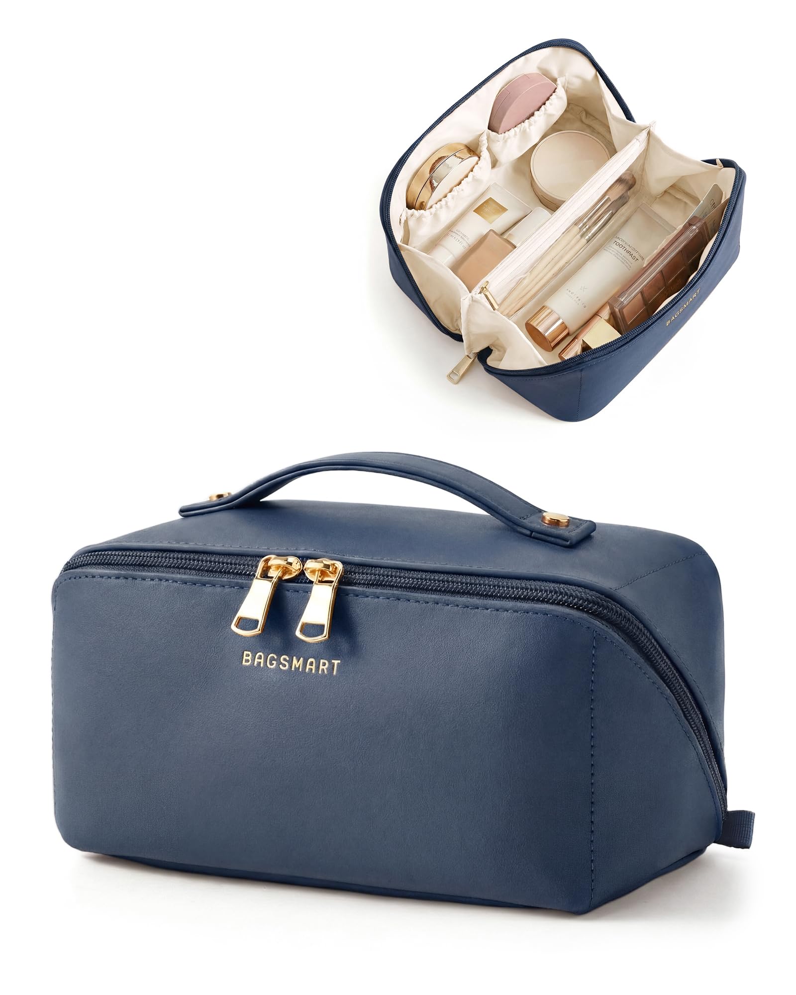 BAGSMART Makeup Bag Travel Toiletry Bag for Women, Make Up Bags