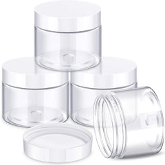 4-Pack Wide-Mouth Plastic Travel Jars with Lids