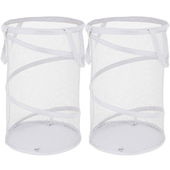 Collapsible Mesh Pop-Up Laundry Hamper with Carry Handles
