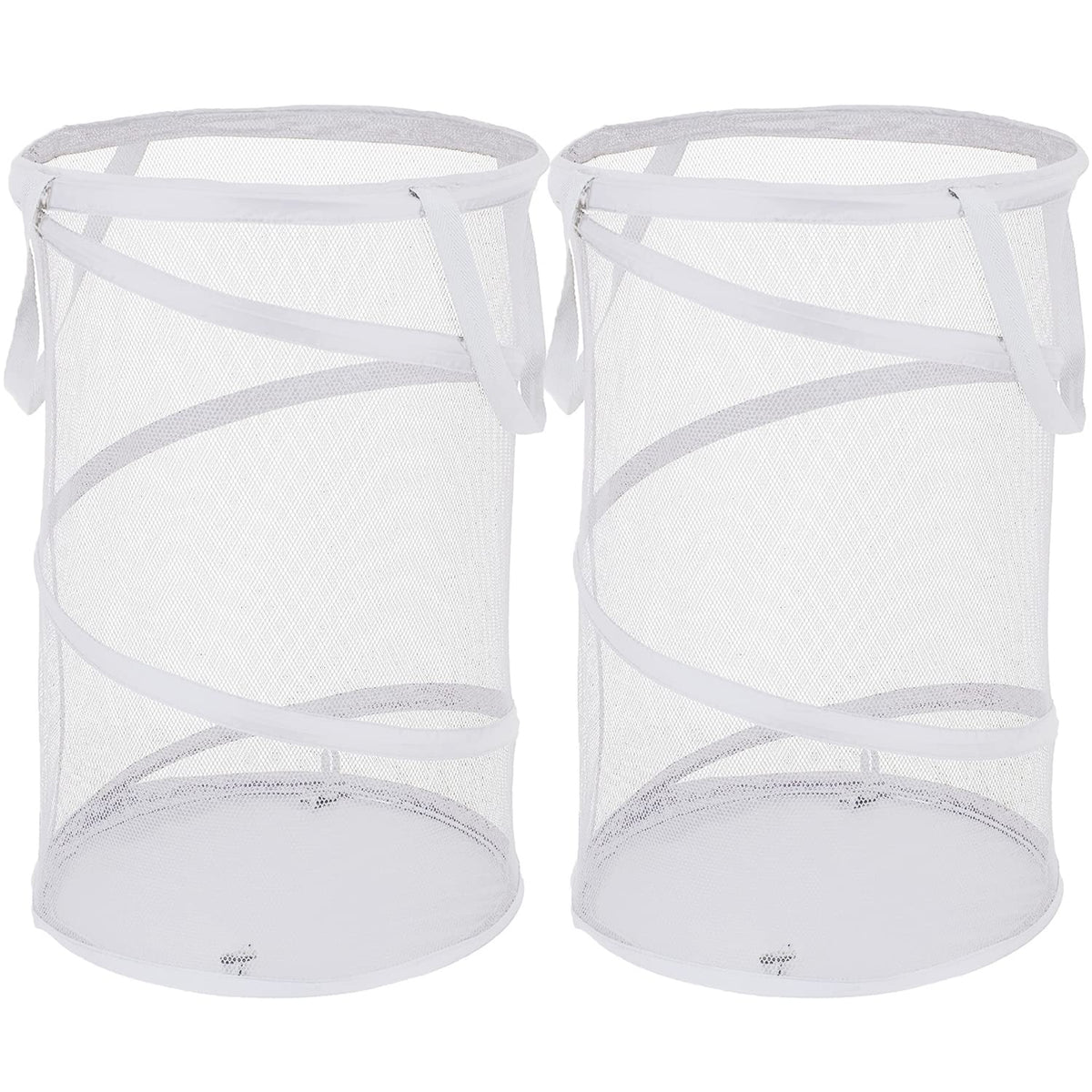 BATTOO Large Collapsible Laundry Basket Foldable Mesh Pop Up Hamper with Handles for Laundry Room, Bathroom, Kids Room, College Dorm, Travel, Storage Organizer