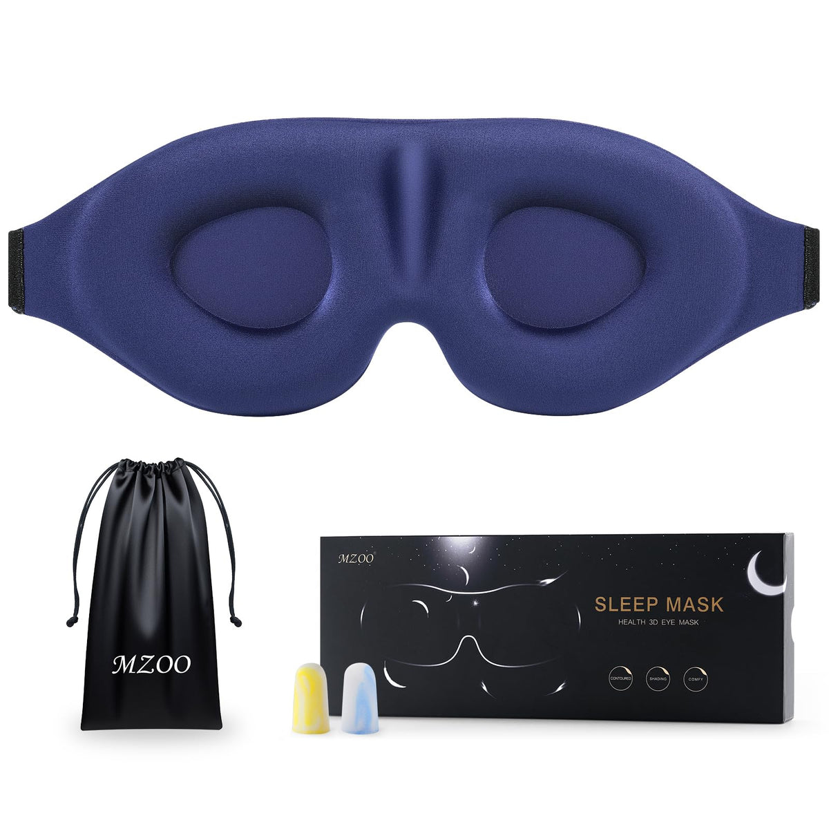 Light-Blocking Sleep Mask for Side Sleepers, Men & Women