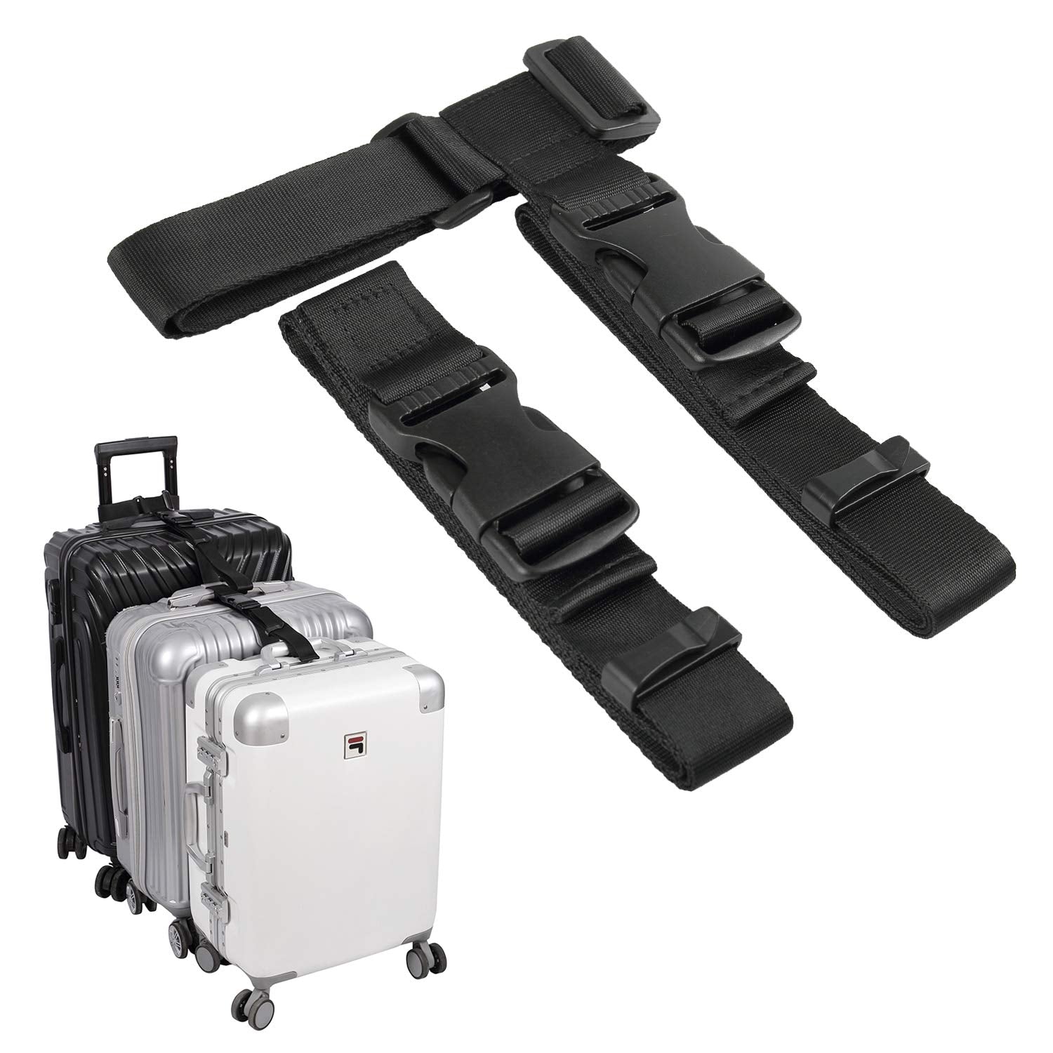 Vigorport Luggage Connector Straps for Suitcase, Add A Bag Suitcase Belt