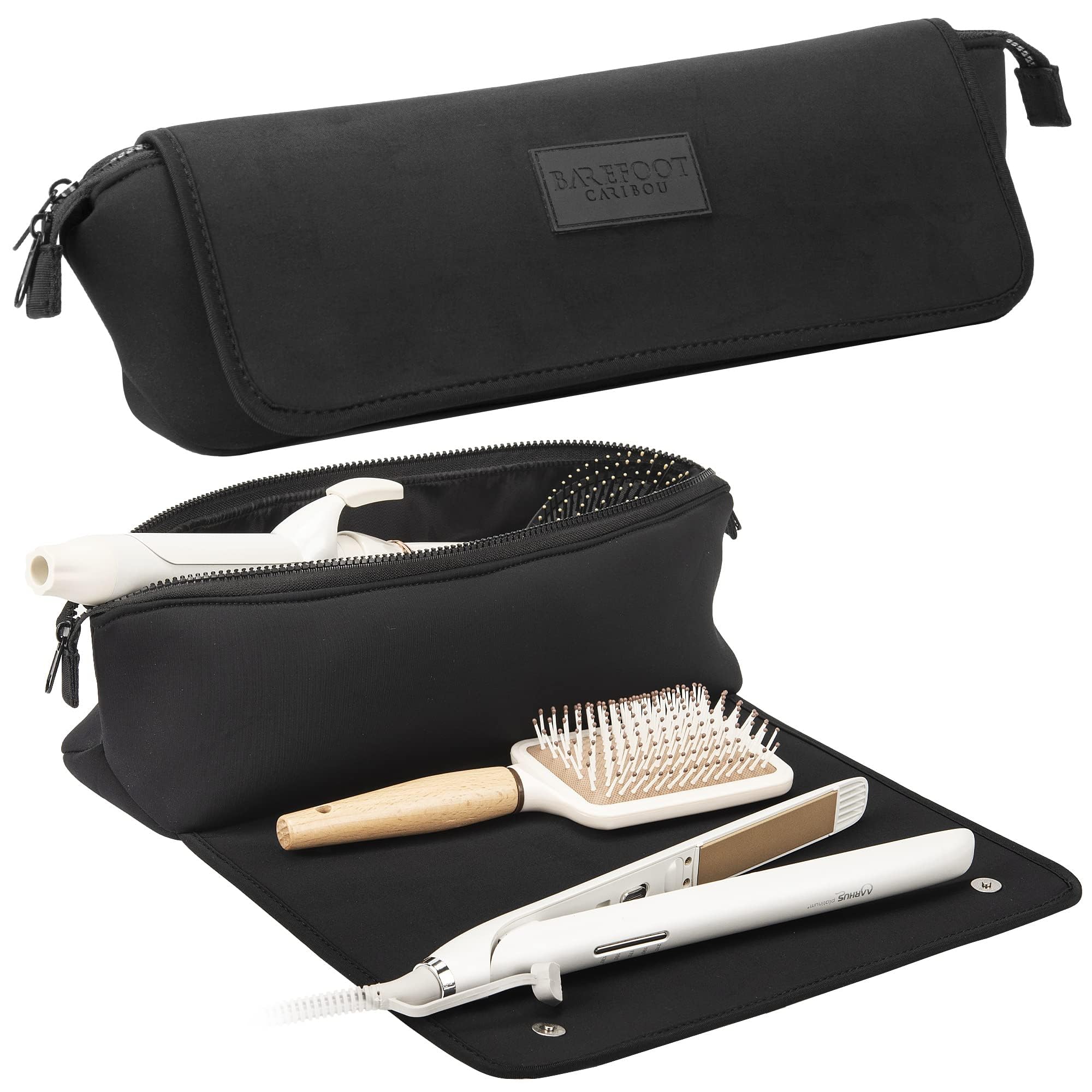 BAREFOOT CARIBOU Hair Tools Travel Bag and Heat Resistant Mat 17"