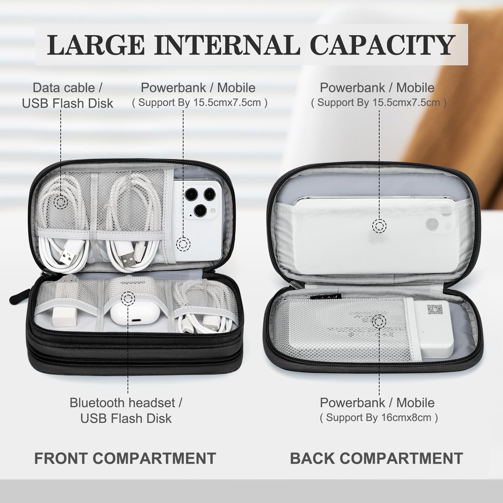 FYY Electronic Organizer, Travel Tech Pouch Bag, Cable Organizer