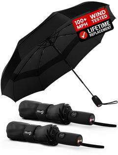 100 MPH Windproof Compact Auto-Folding Travel Umbrella